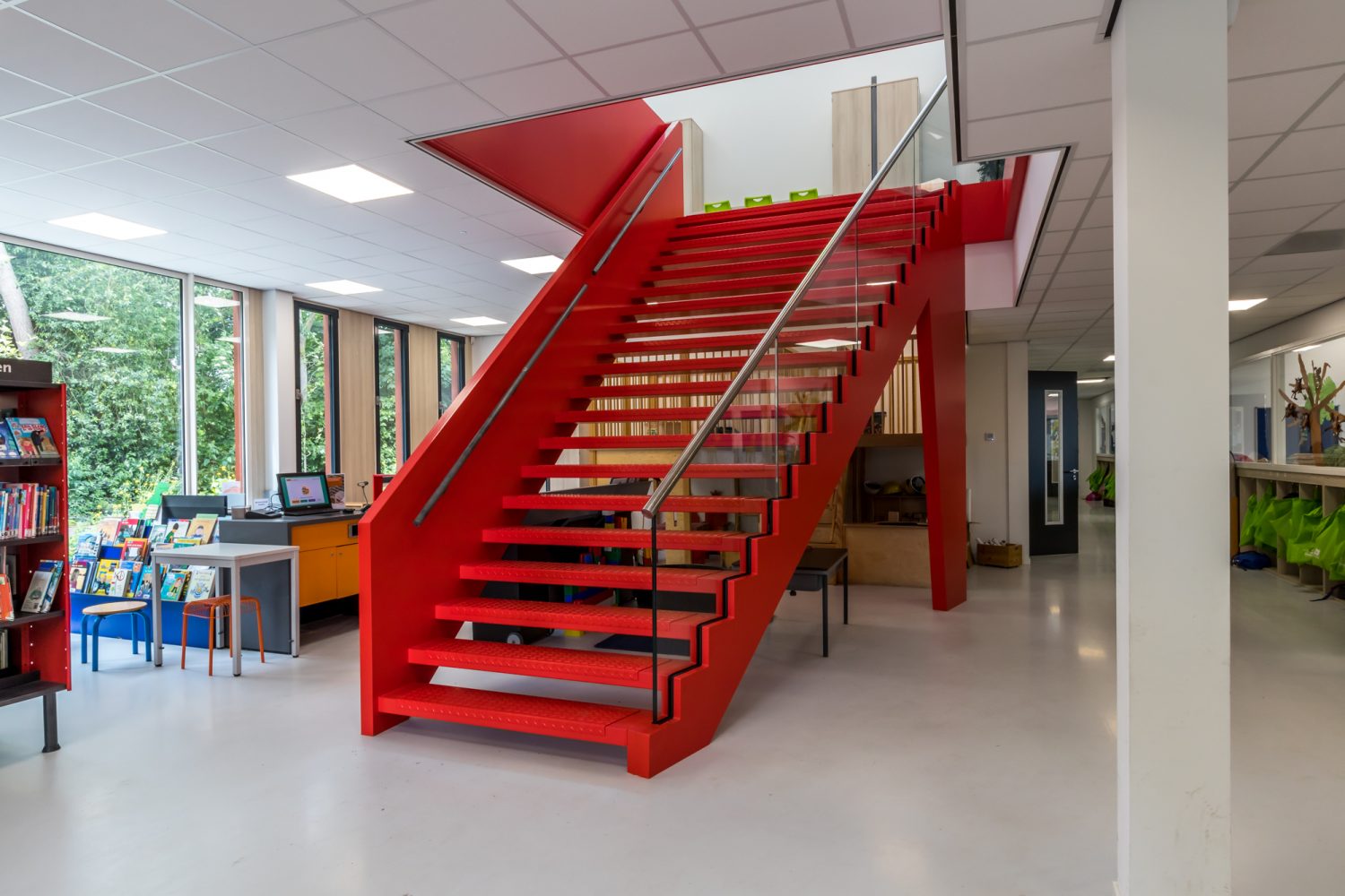 Straight stairs for school