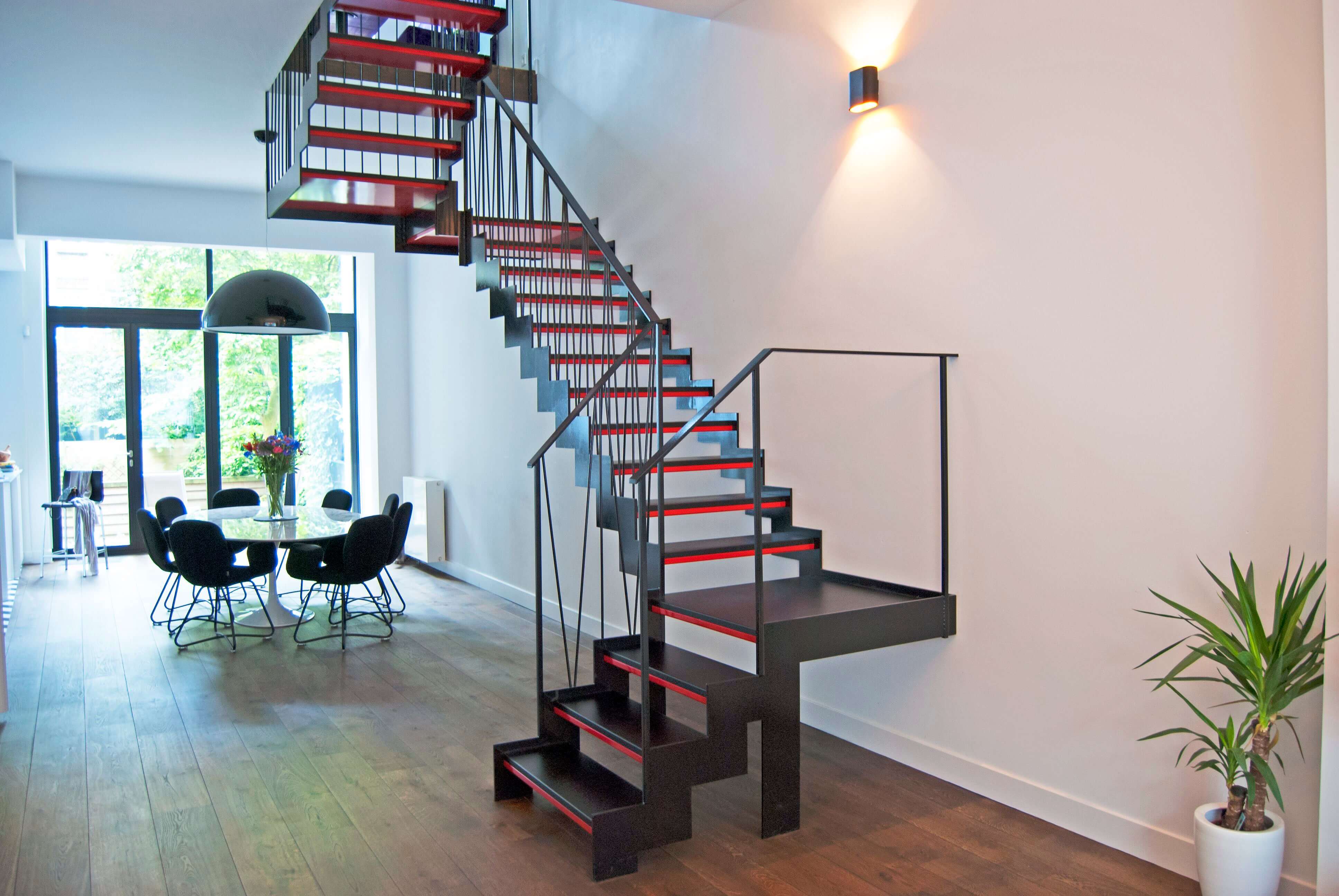 Modern steel stairs